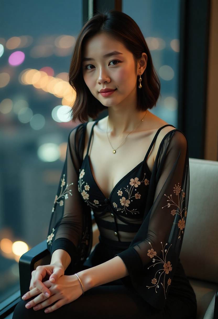 潮汐来信剧照：男女主角在码头交谈